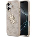 Guess PU Leather 4G Metal Logo Gold Frame kryt pre iPhone 17, ružový