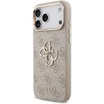 Guess PU Leather 4G Metal Logo Gold Frame kryt pre iPhone 18 Pro Max, ružový