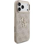 Guess PU Leather 4G Metal Logo Gold Frame kryt pre iPhone 18 Pro Max, ružový