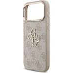 Guess PU Leather 4G Metal Logo Gold Frame kryt pre iPhone 18 Pro Max, ružový