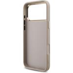 Guess PU Leather 4G Metal Logo Gold Frame kryt pre iPhone 18 Pro Max, ružový