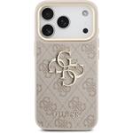 Guess PU Leather 4G Metal Logo Gold Frame kryt pre iPhone 18 Pro, ružový