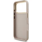 Guess PU Leather 4G Metal Logo Gold Frame kryt pre iPhone 18 Pro, ružový