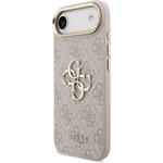 Guess PU Leather 4G Metal Logo Gold Frame kryt pre iPhone Air, ružový