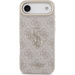 Guess PU Leather 4G Metal Logo Gold Frame kryt pre iPhone Air, ružový