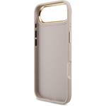 Guess PU Leather 4G Metal Logo Gold Frame kryt pre iPhone Air, ružový