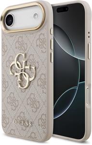 Guess PU Leather 4G Metal Logo Gold Frame kryt pre iPhone Air, ružový