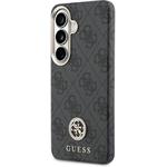 Guess PU Leather 4G Strass Logo Gold Frame Magnetic kryt pre Samsung Galaxy S26, čierny