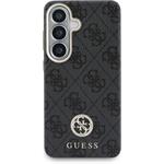 Guess PU Leather 4G Strass Logo Gold Frame Magnetic kryt pre Samsung Galaxy S26, čierny