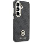 Guess PU Leather 4G Strass Logo Gold Frame Magnetic kryt pre Samsung Galaxy S26, čierny