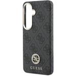 Guess PU Leather 4G Strass Logo Gold Frame Magnetic kryt pre Samsung Galaxy S26, čierny