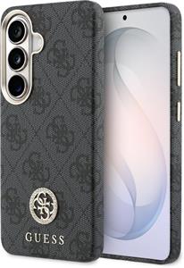 Guess PU Leather 4G Strass Logo Gold Frame Magnetic kryt pre Samsung Galaxy S26, čierny