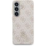 Guess PU Leather 4G Strass Logo Gold Frame Magnetic kryt pre Samsung Galaxy S26, ružový