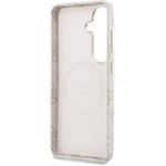 Guess PU Leather 4G Strass Logo Gold Frame Magnetic kryt pre Samsung Galaxy S26, ružový