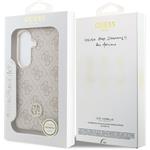 Guess PU Leather 4G Strass Logo Gold Frame Magnetic kryt pre Samsung Galaxy S26, ružový
