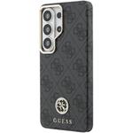 Guess PU Leather 4G Strass Logo Gold Frame Magnetic kryt pre Samsung Galaxy S26 Ultra, čierny