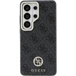 Guess PU Leather 4G Strass Logo Gold Frame Magnetic kryt pre Samsung Galaxy S26 Ultra, čierny