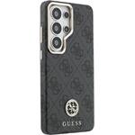 Guess PU Leather 4G Strass Logo Gold Frame Magnetic kryt pre Samsung Galaxy S26 Ultra, čierny