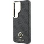 Guess PU Leather 4G Strass Logo Gold Frame Magnetic kryt pre Samsung Galaxy S26 Ultra, čierny