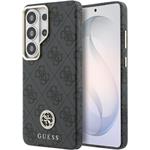Guess PU Leather 4G Strass Logo Gold Frame Magnetic kryt pre Samsung Galaxy S26 Ultra, čierny