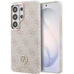 Guess PU Leather 4G Strass Logo Gold Frame Magnetic kryt pre Samsung Galaxy S26 Ultra, ružový