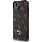 Guess PU Leather 4G Triangle Metal Logo kryt pre iPhone 13, čierny