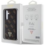 Guess PU Leather 4G Triangle Metal Logo kryt pre Samsung Galaxy S24+, čierny