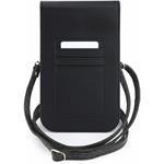 Guess PU Leather+Grained 4G Metal Logo, taška na telefón, čierna