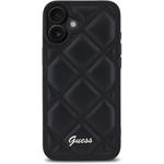 Guess PU Leather Quilted kryt pre iPhone 16, čierny