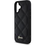 Guess PU Leather Quilted kryt pre iPhone 16, čierny