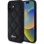 Guess PU Leather Quilted kryt pre iPhone 16, čierny