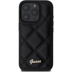 Guess PU Leather Quilted kryt pre iPhone 16 Pro, čierny