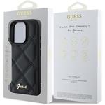 Guess PU Leather Quilted kryt pre iPhone 16 Pro, čierny