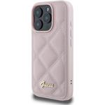 Guess PU Leather Quilted kryt pre iPhone 16 Pro Max, ružový