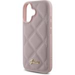 Guess PU Leather Quilted kryt pre iPhone 16, ružový