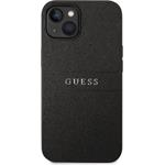 Guess PU Leather Saffiano zadný kryt pre iPhone 14 Plus, čierny