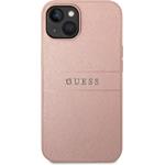 Guess PU Leather Saffiano zadný kryt pre iPhone 14 Plus, ružový