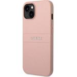 Guess PU Leather Saffiano zadný kryt pre iPhone 14 Plus, ružový