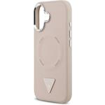 Guess PU Leather Triangle Logo MagSafe kryt pre iPhone 17, ružový