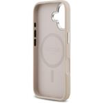 Guess PU Leather Triangle Logo MagSafe kryt pre iPhone 17, ružový