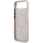 Guess PU Leather Triangle Logo MagSafe kryt pre iPhone Air, ružový