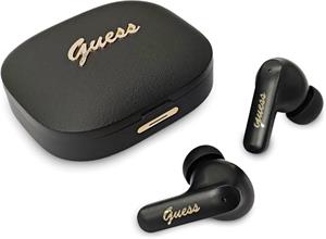 Guess PU Metal Logo TWS, bezdrôtové slúchadlá, čierne