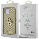 Guess PU Perforated 4G Glitter Metal Logo kryt pre iPhone 12/12 Pro, zlatý