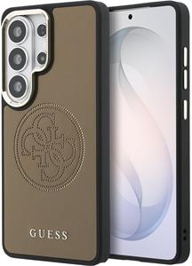 Guess PU Perforated 4G Logo Magnetic kryt pre Samsung Galaxy S26 Ultra, hnedý