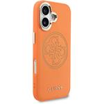 Guess PU Perforated 4G Logo MagSafe kryt pre iPhone 17, oranžový