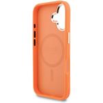 Guess PU Perforated 4G Logo MagSafe kryt pre iPhone 17, oranžový