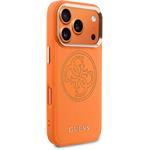Guess PU Perforated 4G Logo MagSafe kryt pre iPhone 17 Pro, oranžový