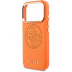 Guess PU Perforated 4G Logo MagSafe kryt pre iPhone 17 Pro, oranžový