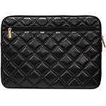 Guess PU Quilted 4G Metal Logo obal na notebook 13/14", čierny