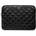 Guess PU Quilted 4G Metal Logo obal na notebook 13/14", čierny